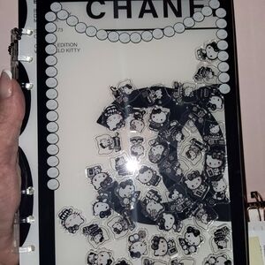 CHANEL x Hello Kitty Black & White Sticker iPhone Case